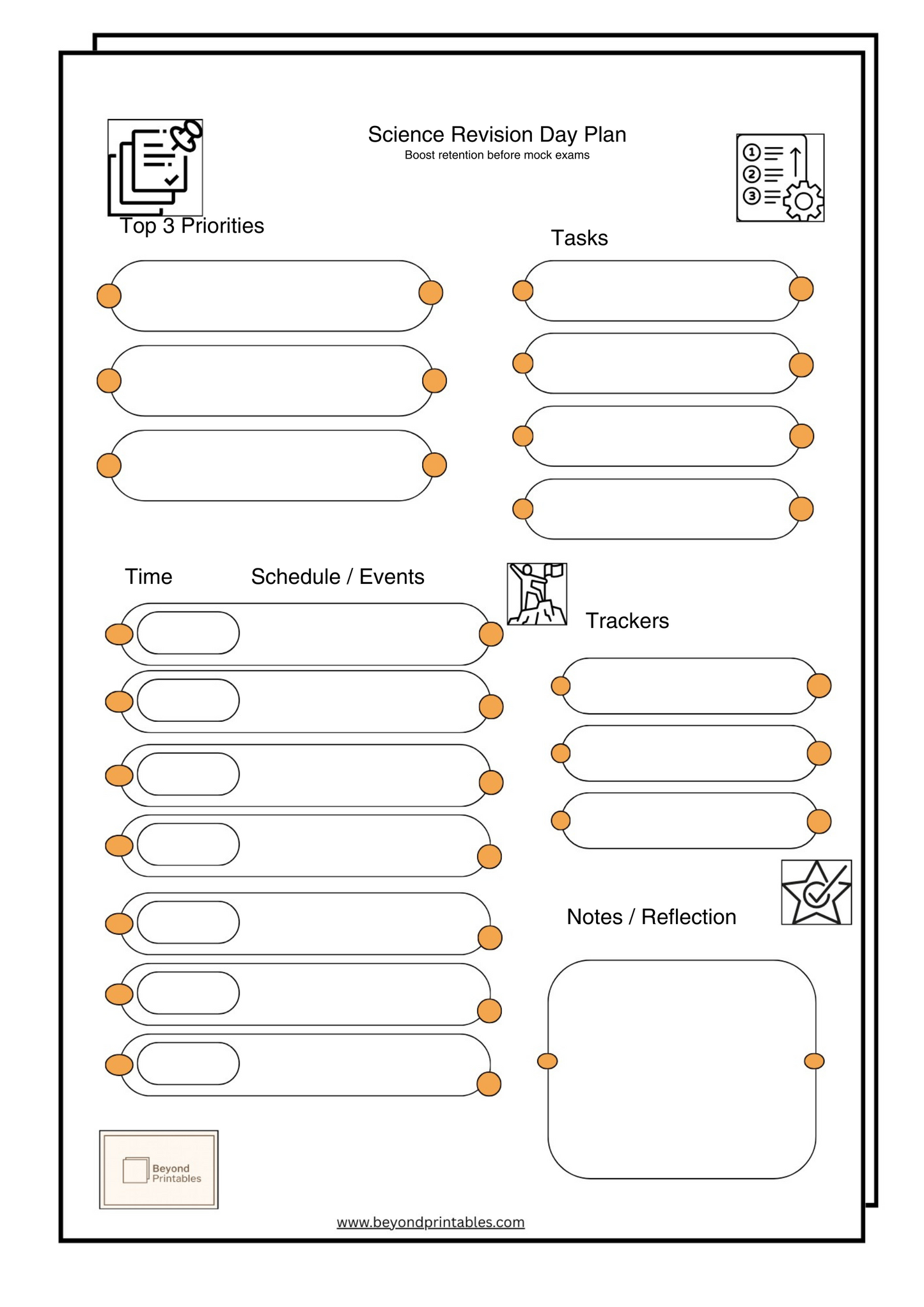 Science Revision Day Plan (Set)