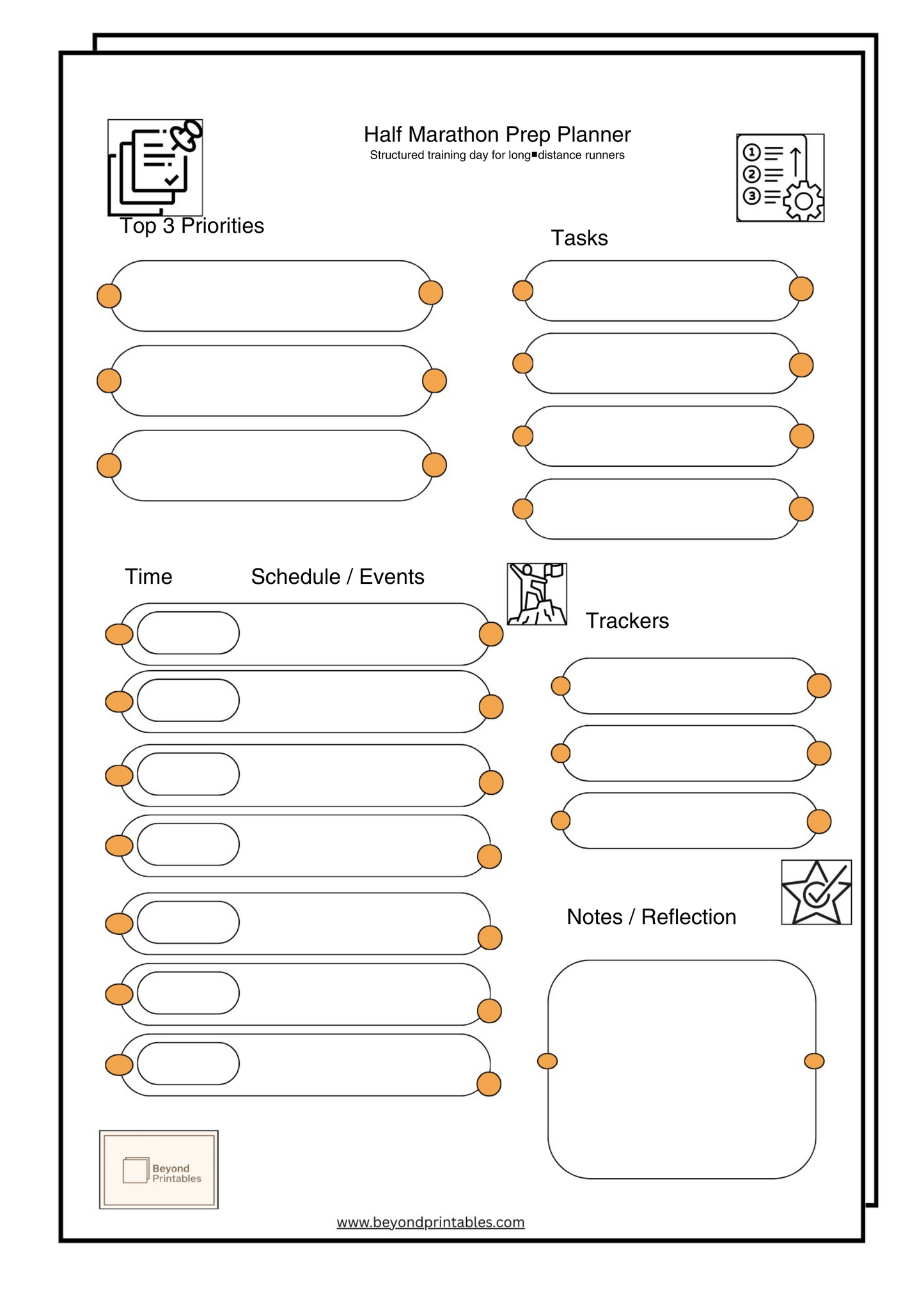 Half Marathon Prep Planner (Set)