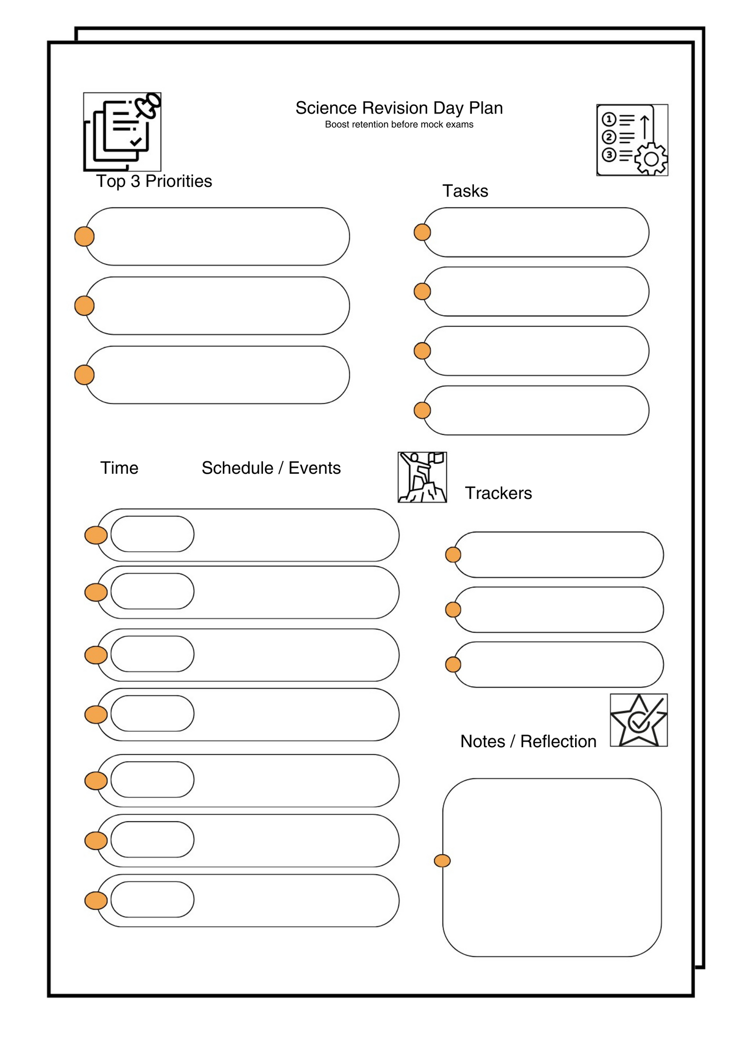 Science Revision Day Plan (Set)