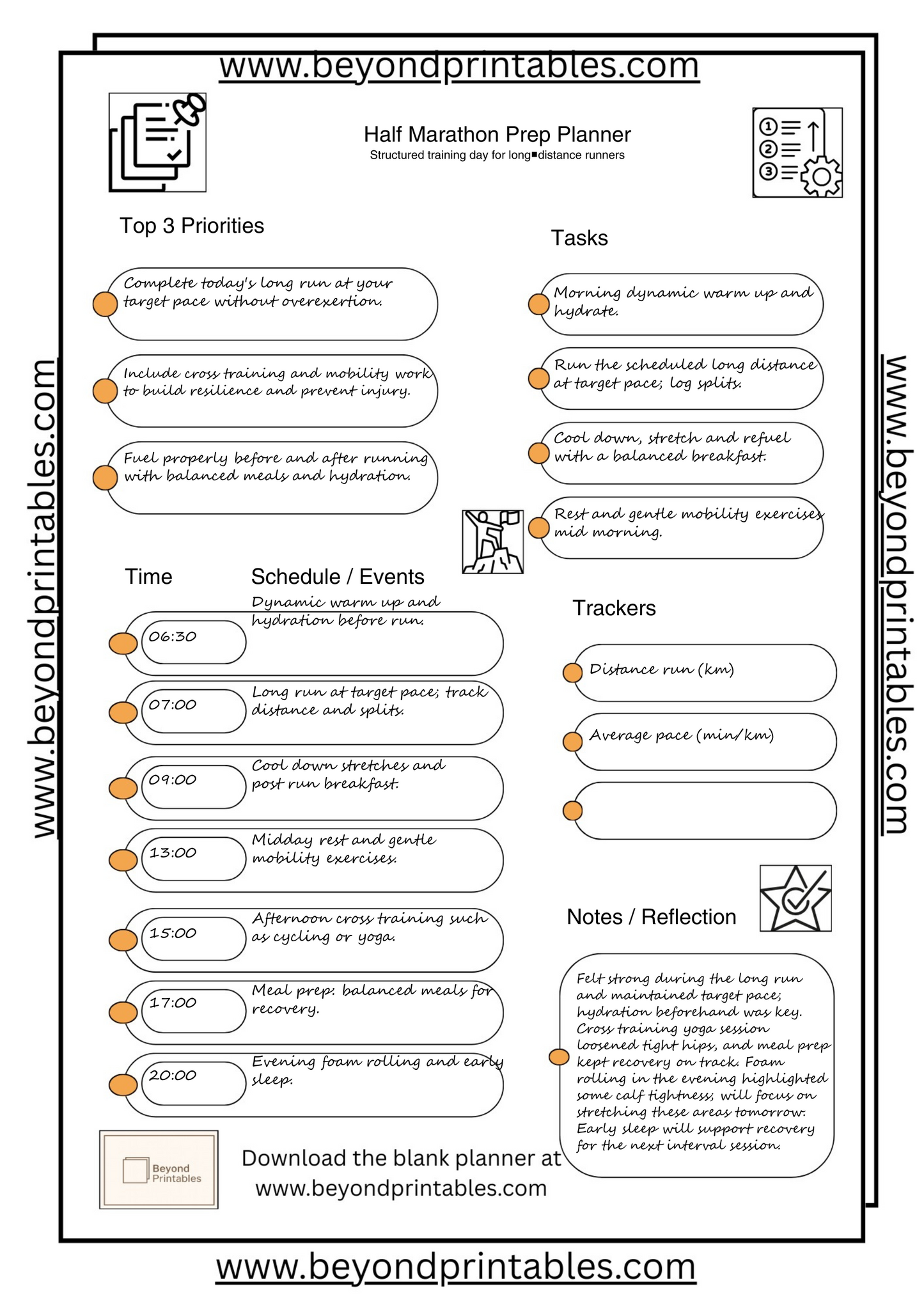 Half Marathon Prep Planner (Set)