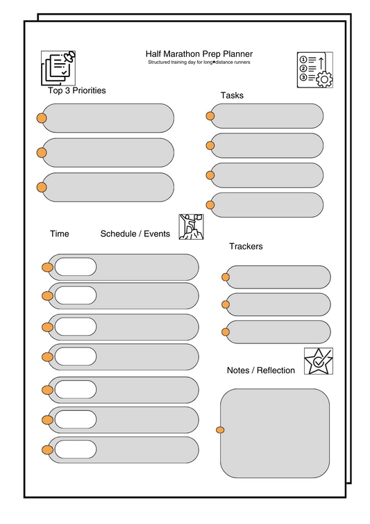 Half Marathon Prep Planner (Set)