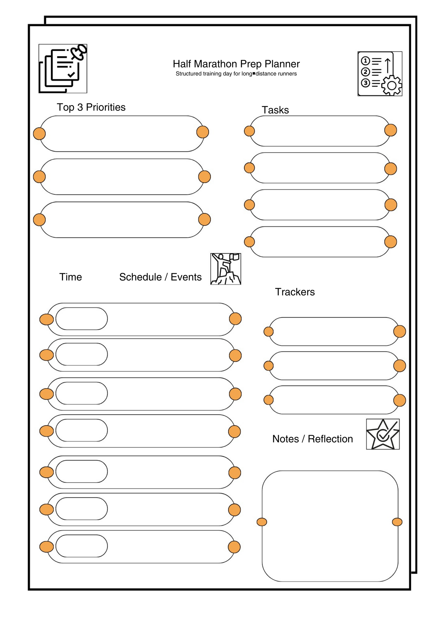 Half Marathon Prep Planner (Set)