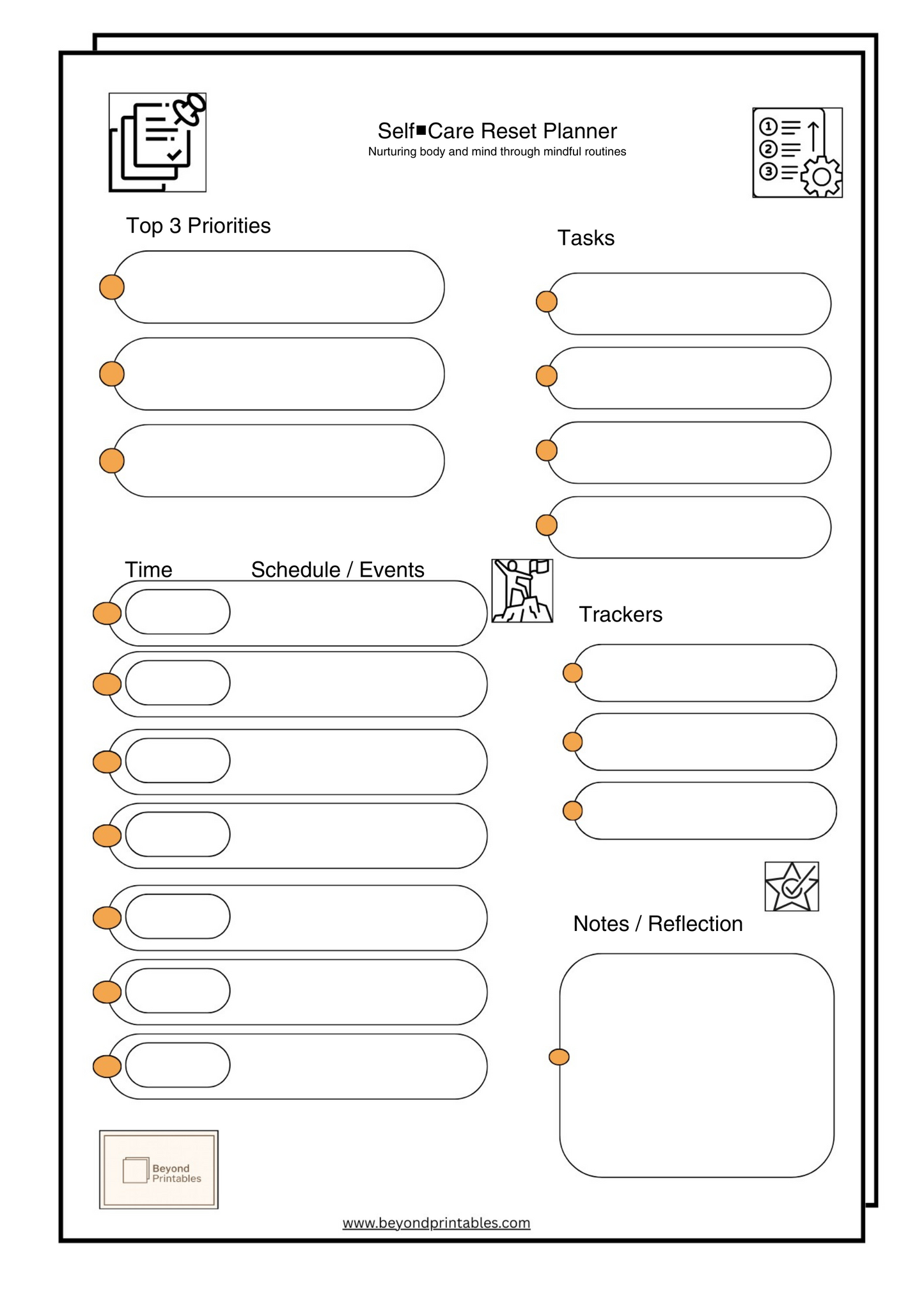 Self Care Reset Planner (Set)