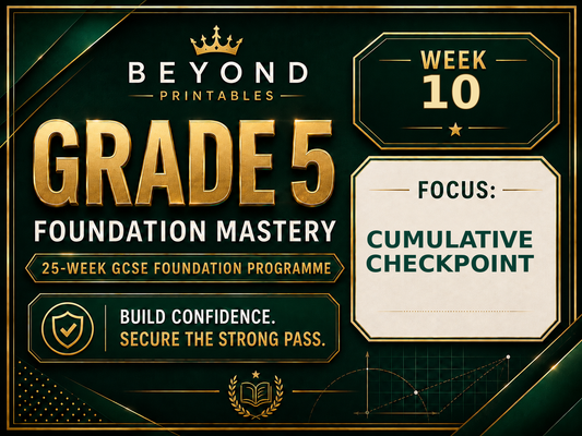 Grade 5 GCSE Foundation Mastery Retrieval - Week 10 | Questions, Answers and Support