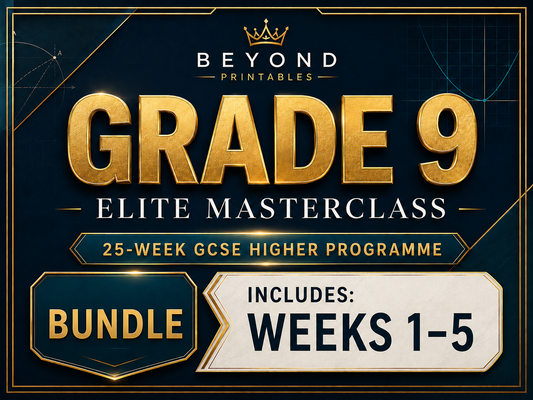 Grade 9 GCSE Higher Maths Bundle | Elite Masterclass Weeks 1-5