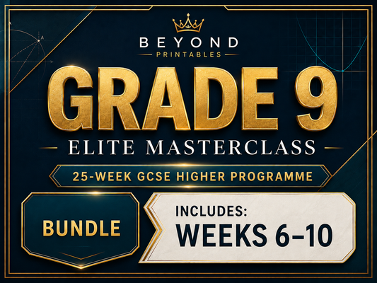 Grade 9 GCSE Higher Maths Bundle | Elite Masterclass Weeks 6-10