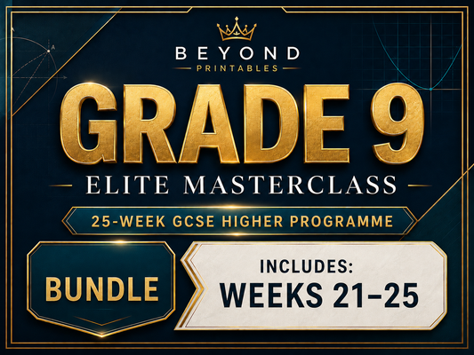 Grade 9 GCSE Higher Maths Bundle | Elite Masterclass Weeks 21-25