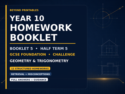 Year 10 Homework Booklet – GCSE Foundation Challenge | Half Term 5 Geometry — cover