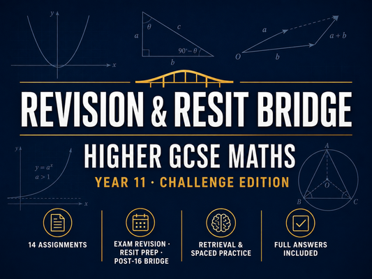 Revision & Resit Bridge – Higher GCSE Maths Year 11 Challenge Homework — cover