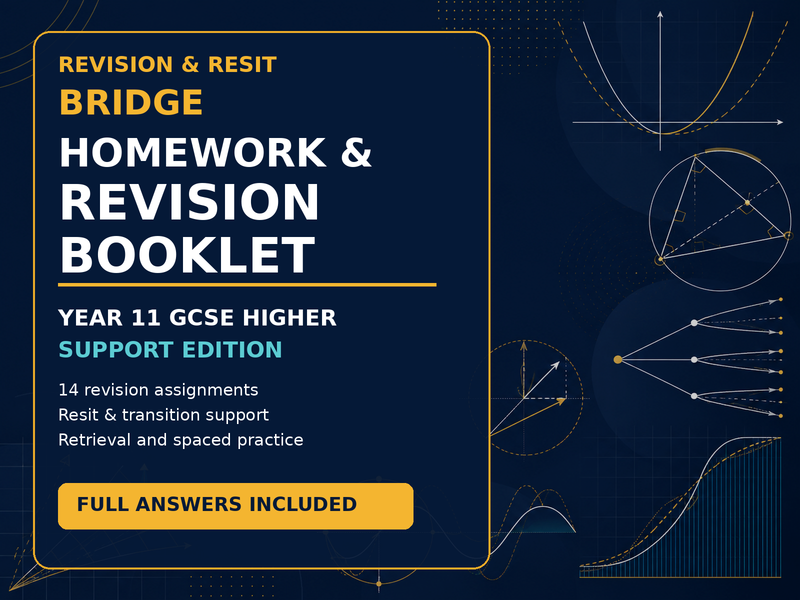 FREE Higher GCSE Maths Homework – Year 11 Support Half Term Revision & Resit — cover