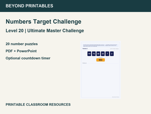 Number Target Challenge Level 20: Ultimate Master Challenge | 20 Maths Puzzles