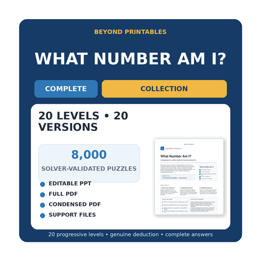 What Number Am I? Complete Collection | 20 Levels, 8,000 Maths Puzzles