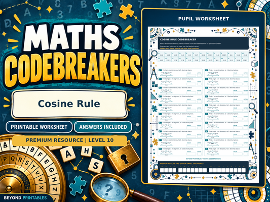 Premium Cosine Rule | Maths Codebreaker | Answers Included — cover