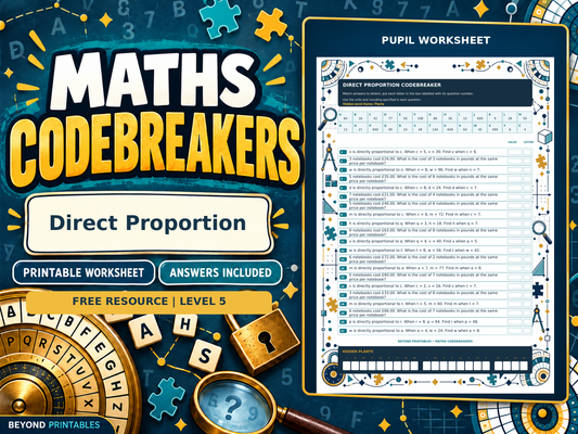 FREE Direct Proportion | Maths Codebreaker | Answers Included — cover