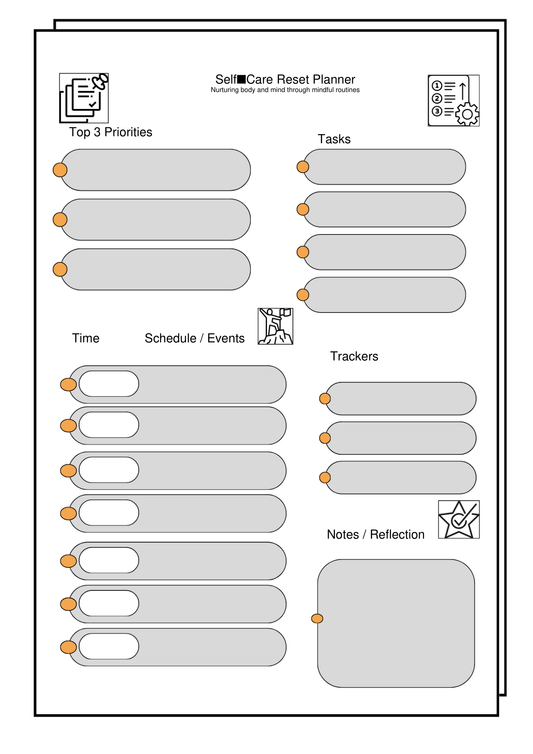 Self Care Reset Planner